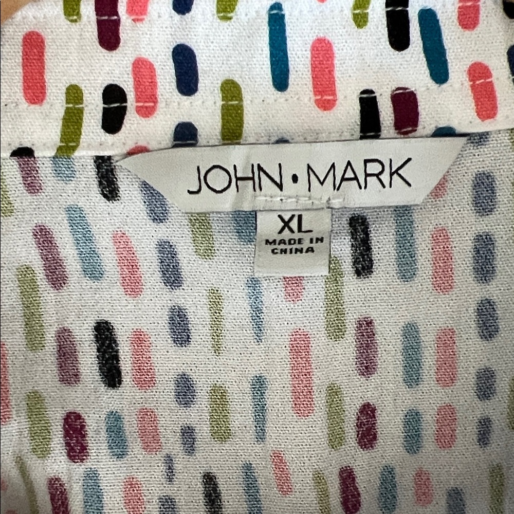 NWT John Mark Multicolor Button-Down Shirt Size X… - image 2